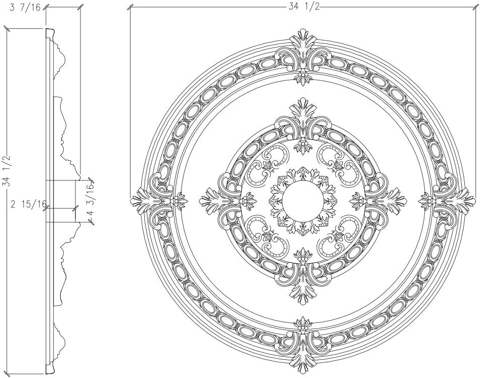 34.5" Ceiling Medallion | RM2020-35