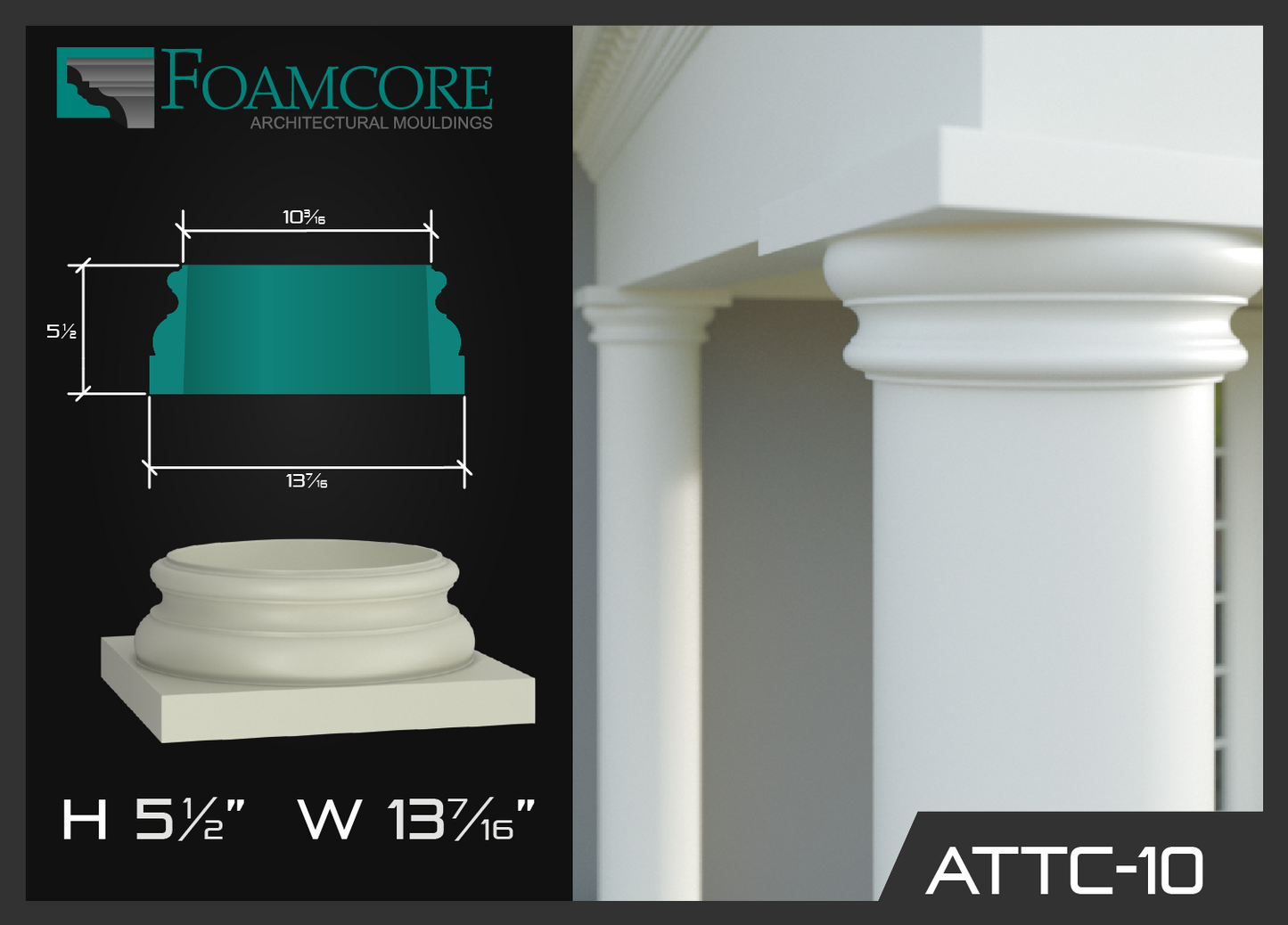 Attic Column Cap | ATTC10