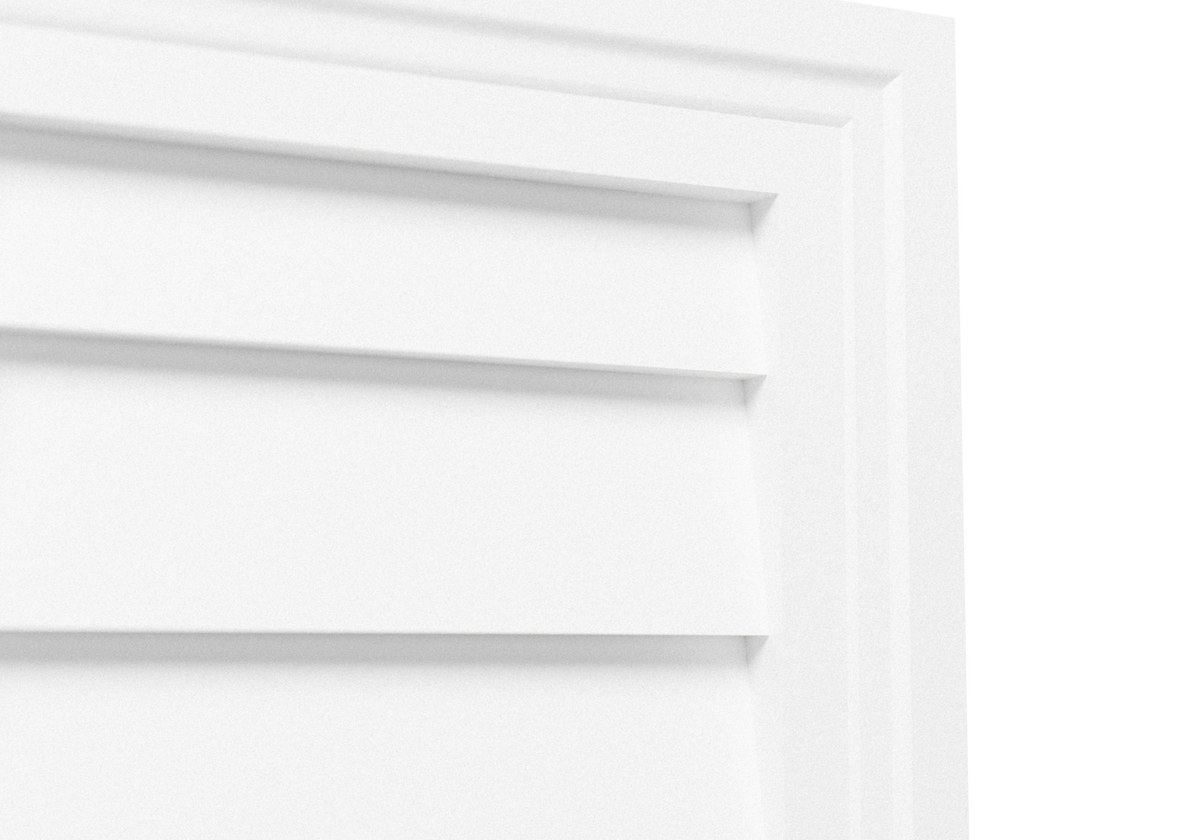 Decorative Rectangle Louver CRL1224, close-up of the closed slats