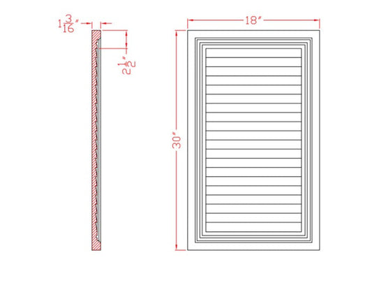 Decorative Rectangular Louver | G41
