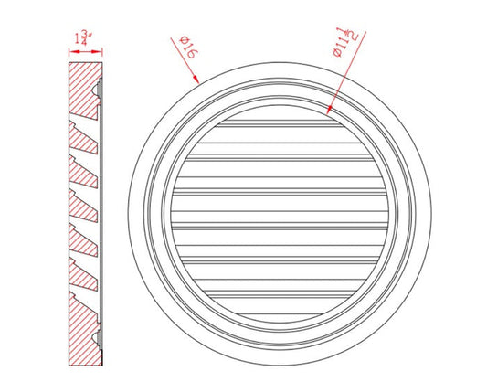 Vented Round Louver | G7