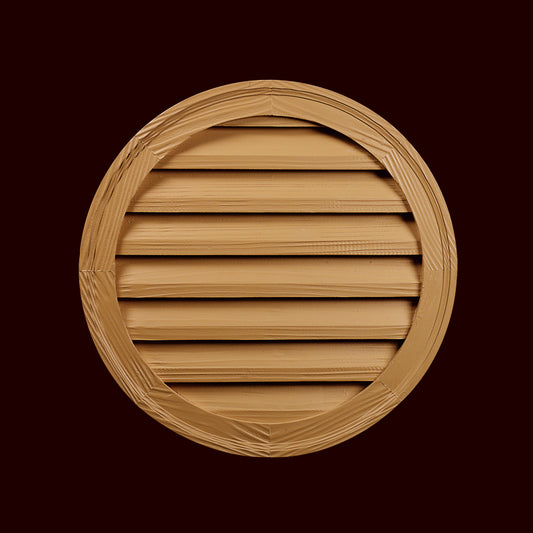 Round Functional Louver with Rough Sawn Finish | G780