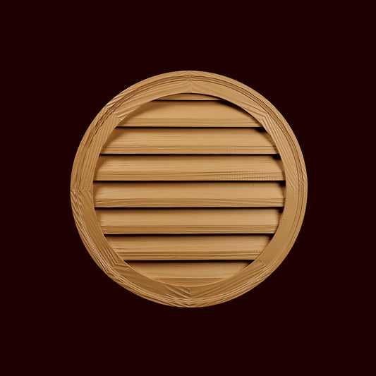 Round Decorative Louver with Rough Sawn Finish | G790