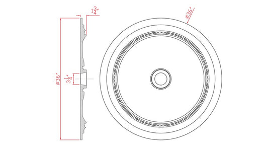 32" Ceiling Medallion - FOAMCORE STORE