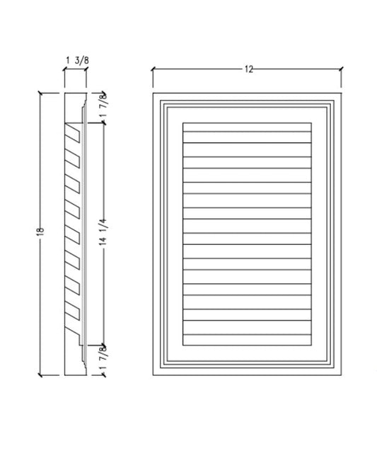Functional Rectangular Louver | PORL