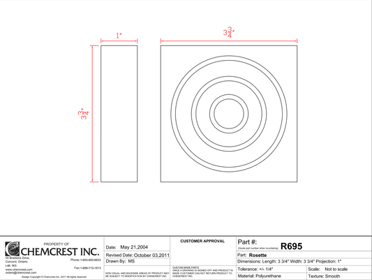Rosette Block | R695