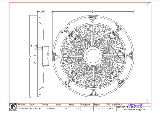 24" Ceiling Medallion | RM37565-24