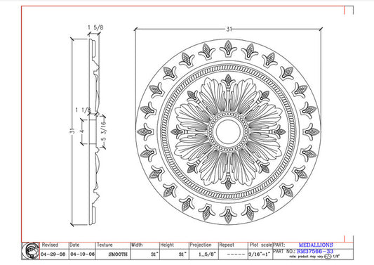 31" Ceiling Medallion | RM37566-33