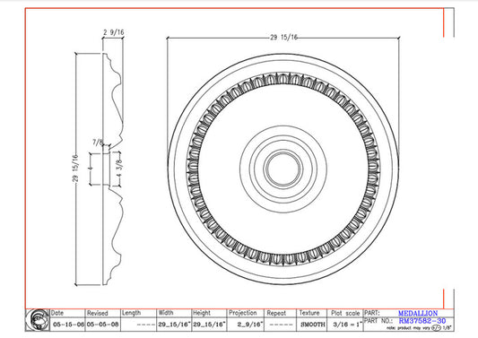 30" Ceiling Medallion | RM37582-30