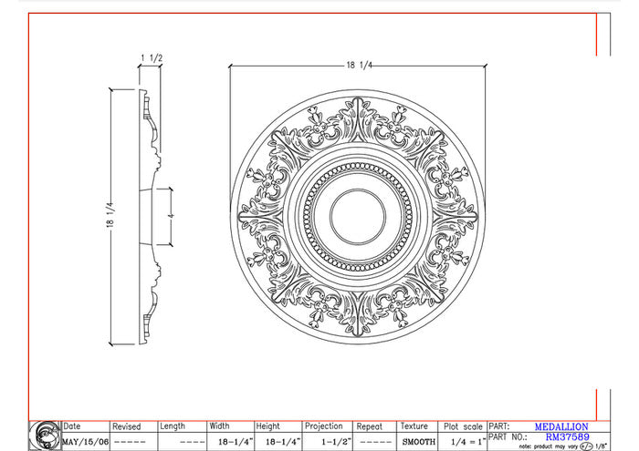 18" Ceiling Medallion | RM37589