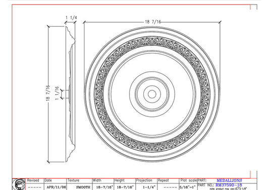 18" Ceiling Medallion | RM37590-18