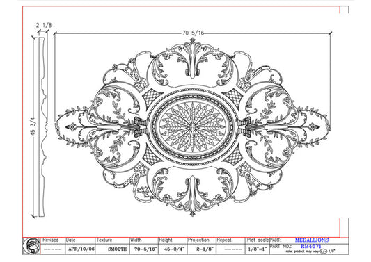 71" Ceiling Medallion | RM4671