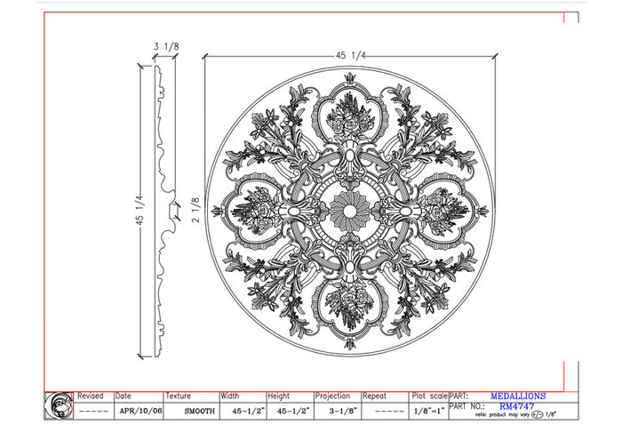 45" Ceiling Medallion | RM4747
