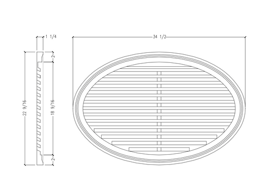 Functional Oval Louver | Horizontal POVL