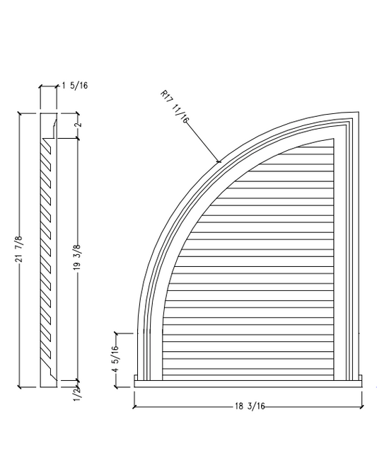 Functional Quarter Round Louver