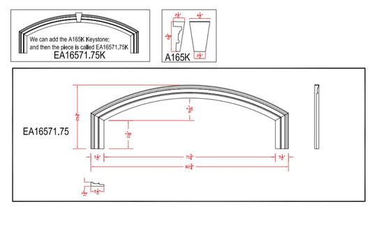 Eyebrow Window Trim | EA16571.75