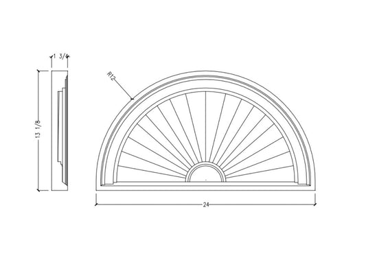 Half Circle Sunburst | HS