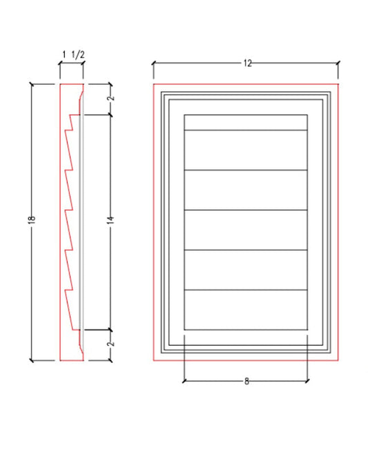 Closed Rectangle Louver