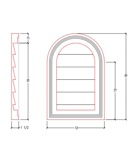 Closed Arched Louver | CLA