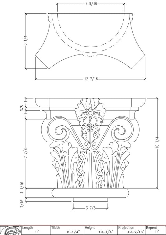 Roman Corinthian Capital | CR1212-CH