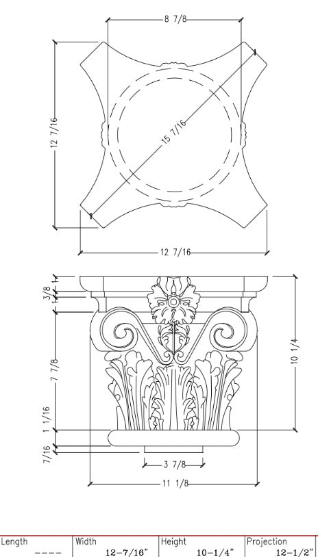 Roman Corinthian Capital | CR1212-CF