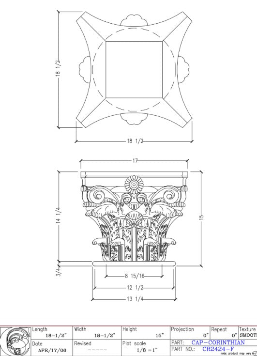 Roman Corinthian Capital | CR2424-F
