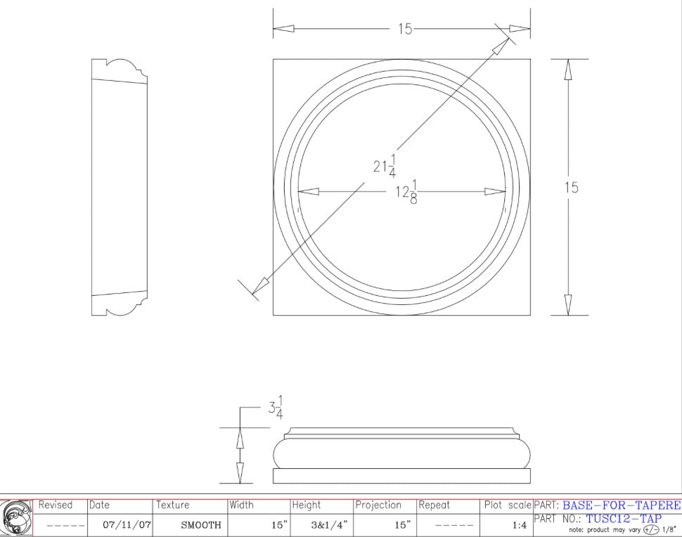 Tuscan Cap | TUSC12-TAP