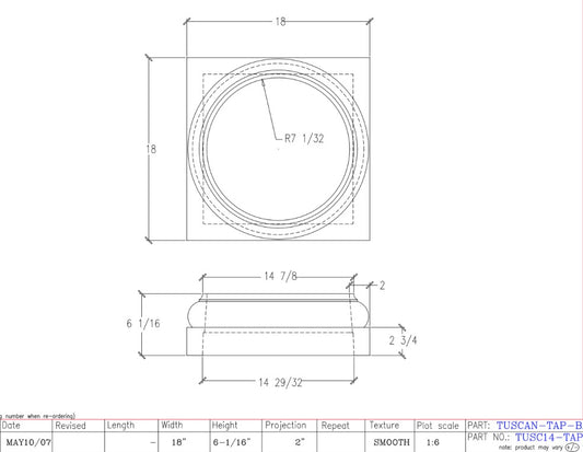 Tuscan Cap | TUSC14-TAP