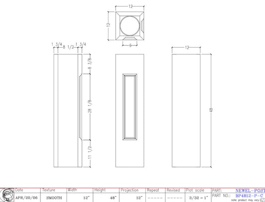 Newel Post | BP4812-P-C