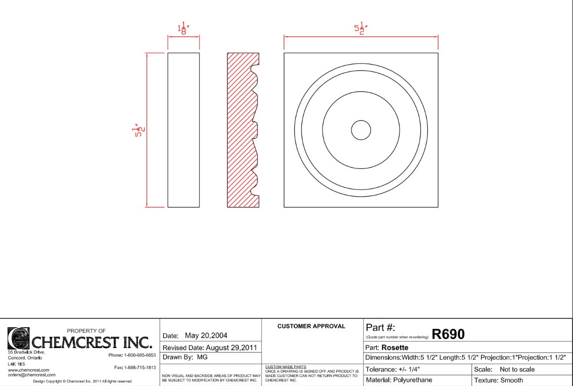 Rosette Block | R690
