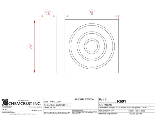 Rosette Block | R691