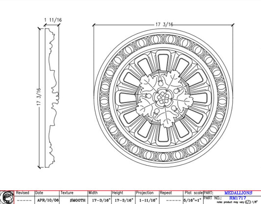 17" Ceiling Medallion | RM1717