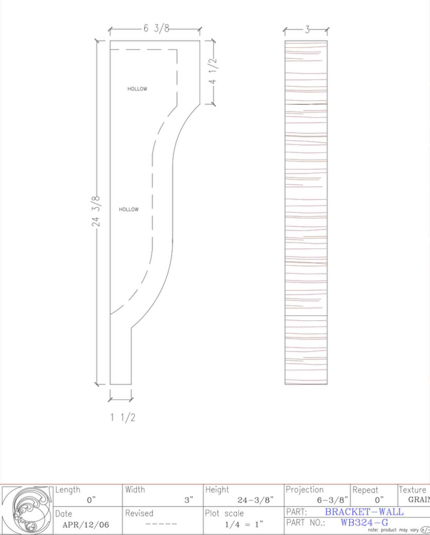 Wall Bracket | WB324-G
