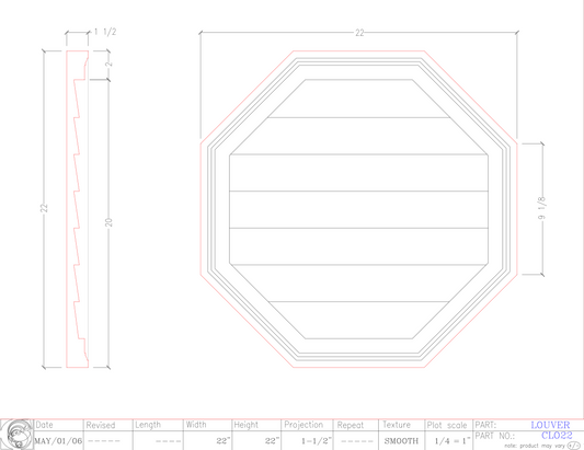 Closed Octagon Louver