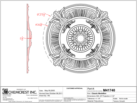 39” Ceiling Medallion