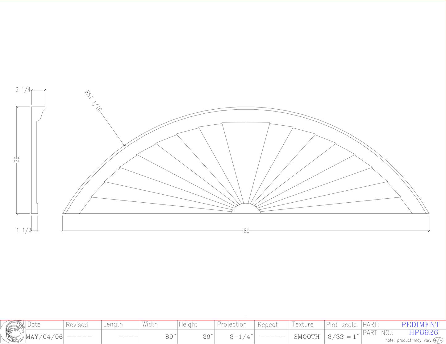Horizon Pediment | HP8926