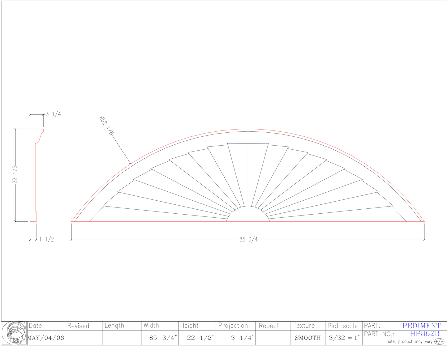 Horizon Pediment | HP8623