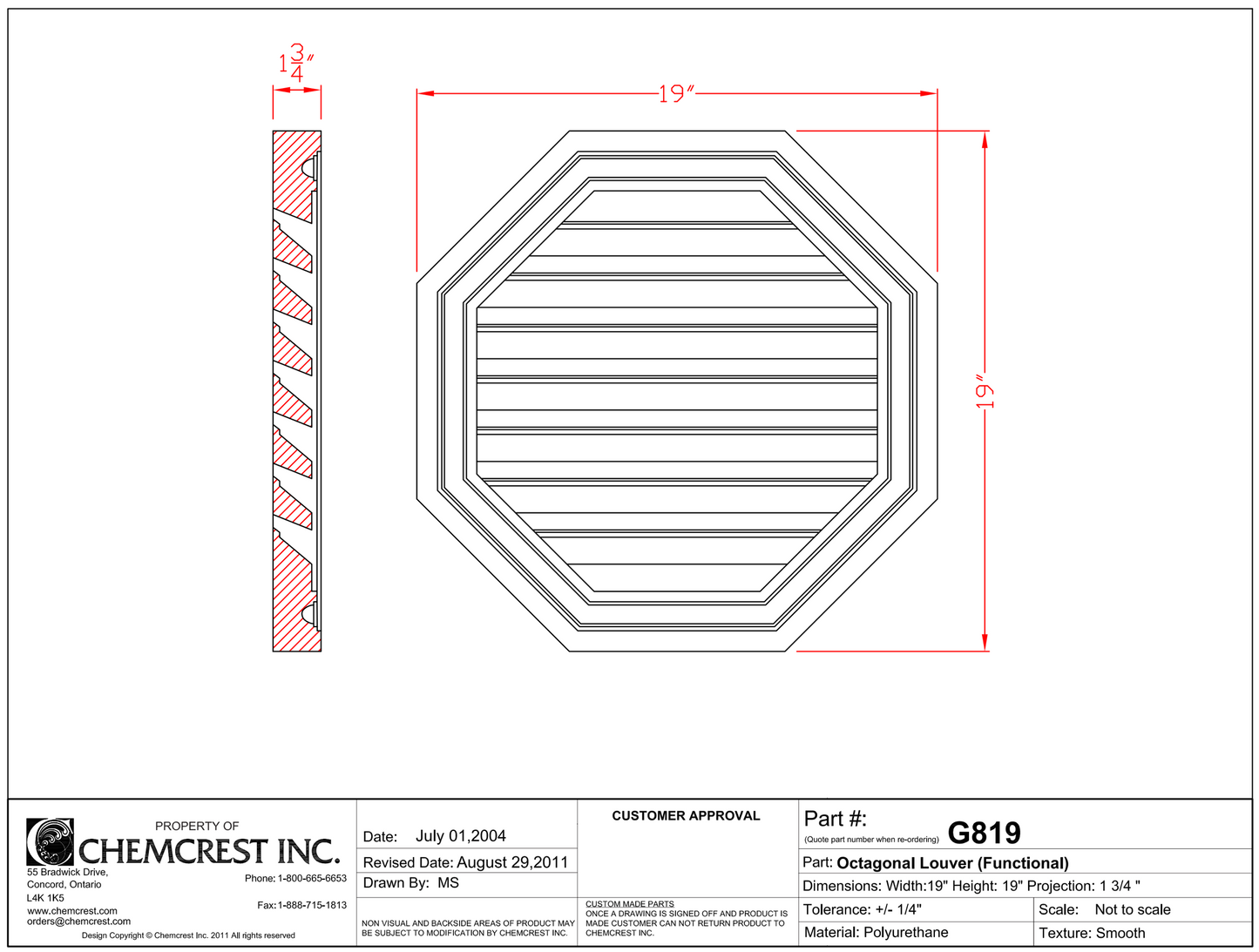 Octagon Functional Louver | G819