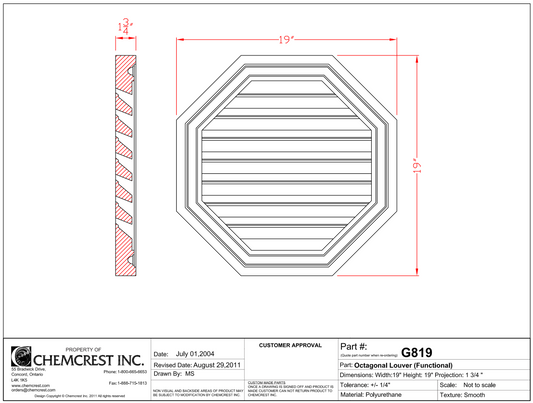 Octagon Functional Louver | G819