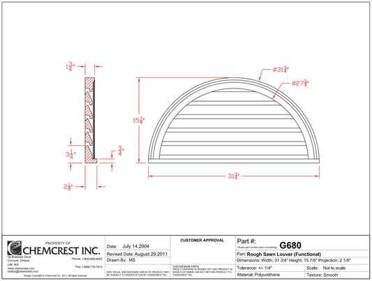 Rough Sawn Functional Louver | G680