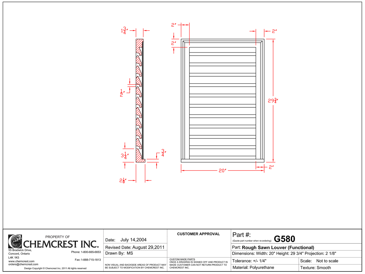Rough Sawn Functional Louver | G580