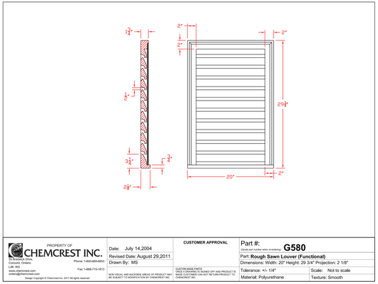 Rough Sawn Functional Louver | G580