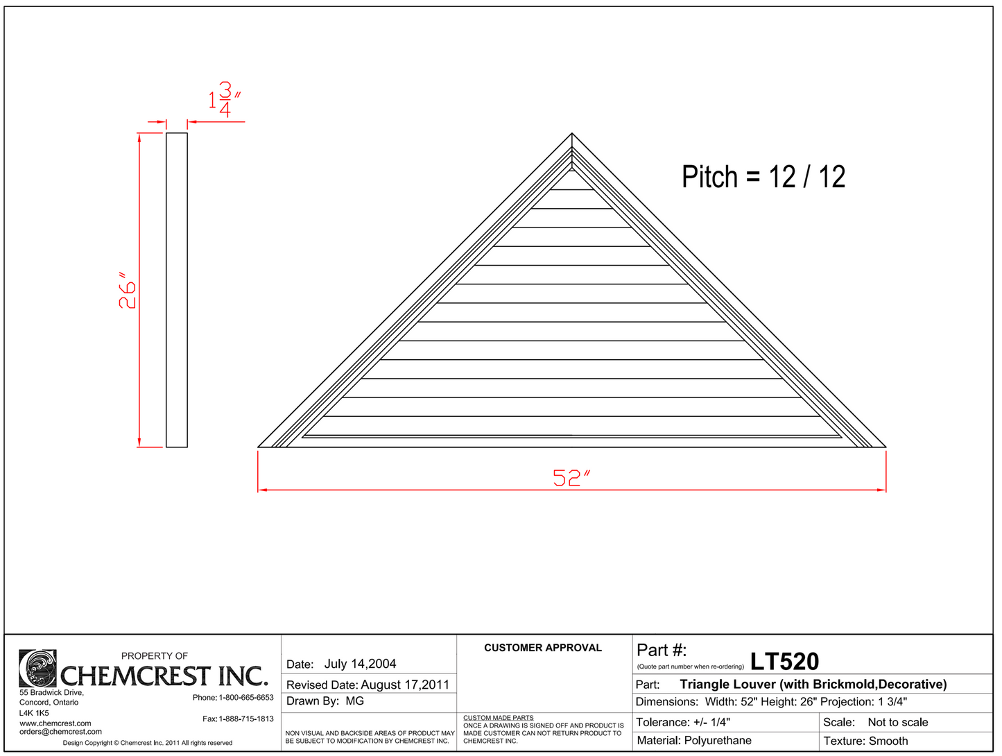 Decorative Triangle Louver | LT520