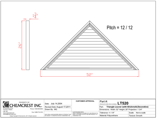 Decorative Triangle Louver | LT520