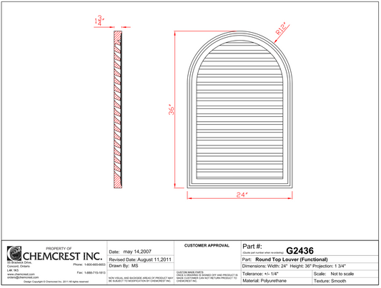 Round Top Louver | G2436