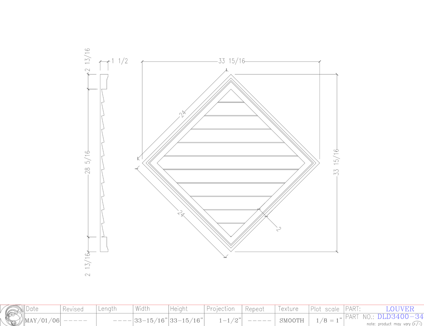 Diamond Louver | DLD3400-3400