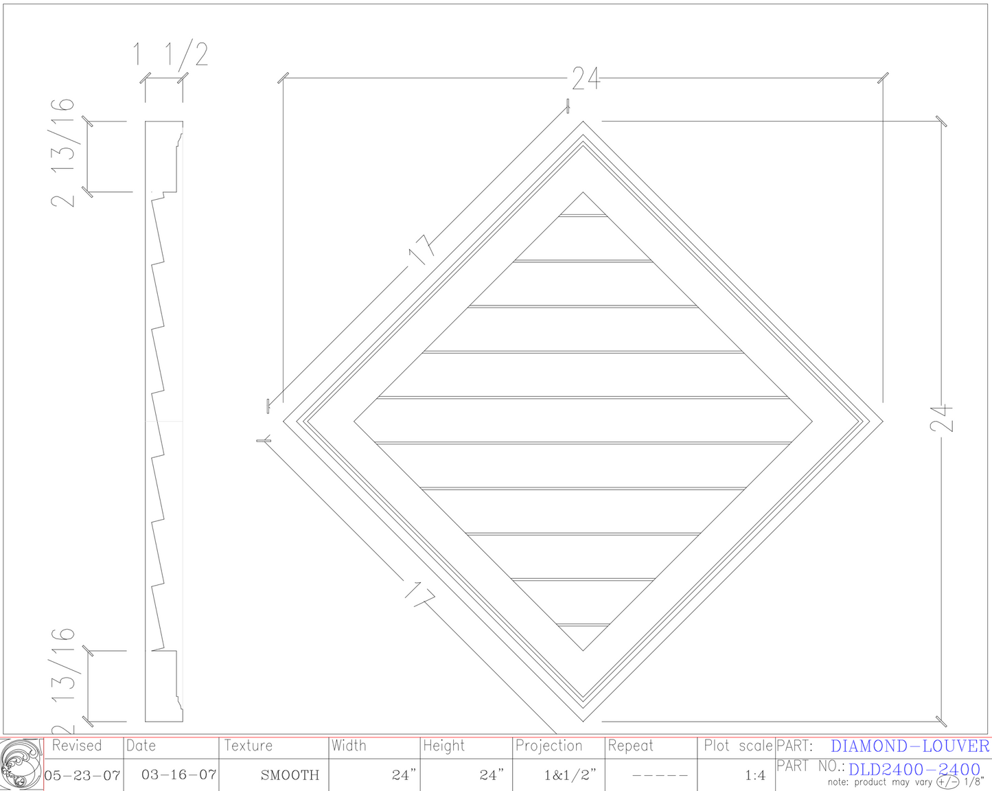 Diamond Louver | DLD2400-2400