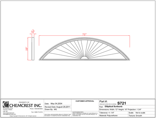 Elliptical Sunburst | S721