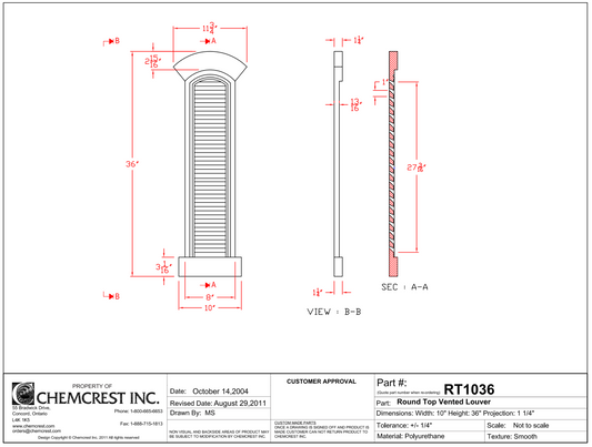 Functional Round Top Louver
