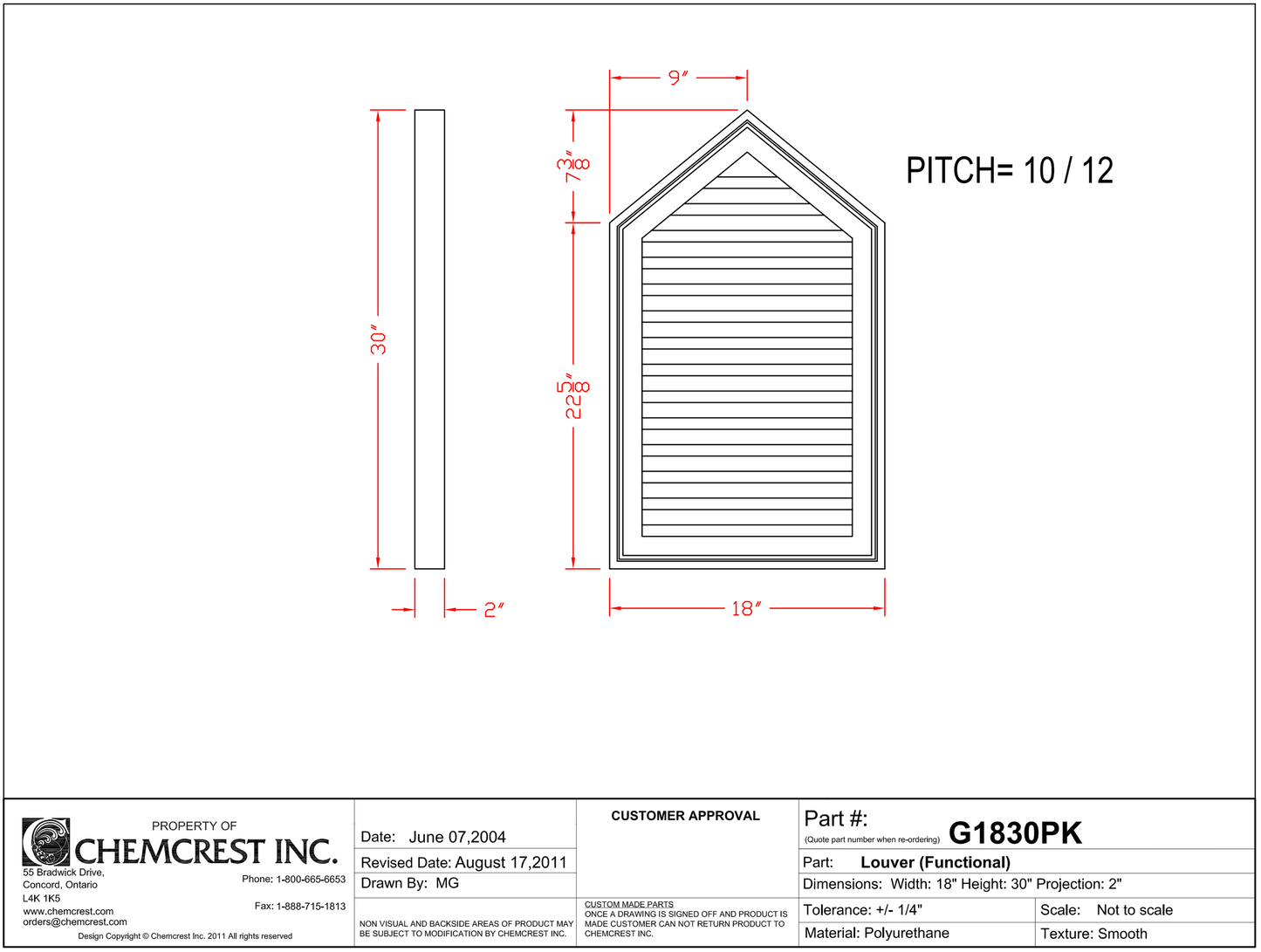 Functional Peaked Louver